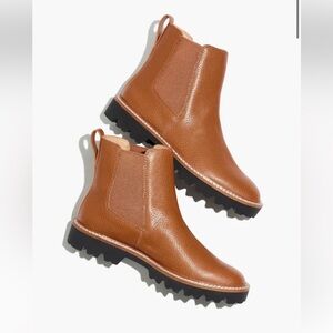 Madewell The Citywalk Lugsole Chelsea Boot in Leather